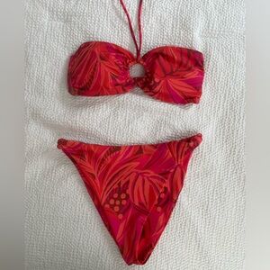 Skatie Surfside Bikini in Jean Top and Salty Bottoms in size Medium